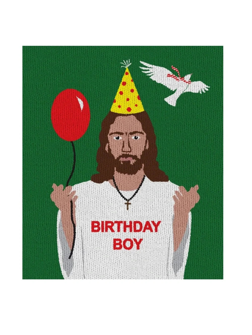 Birthday Boy Jesus Green Holiday Christmas Sweater Tipsy Elves